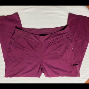 Healing Hands Purple Label Tori Yoga Scrub Pants- Wine